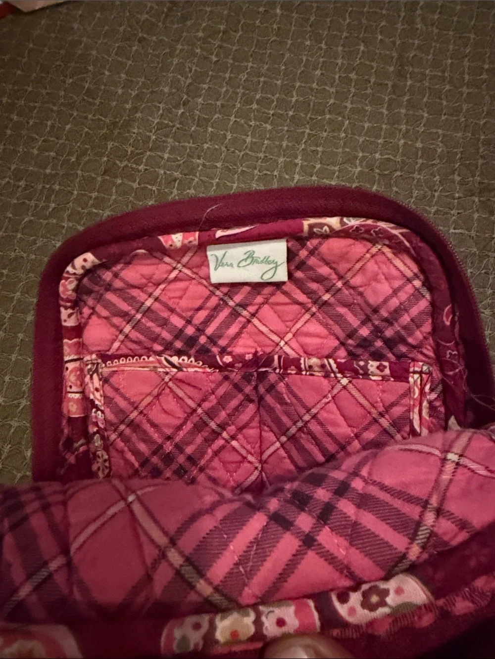 Vera Bradley Quilted Paisley Backpack in Berry Pink